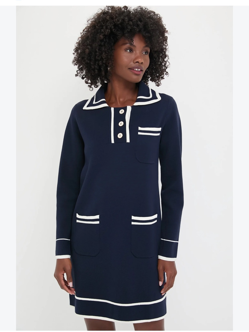 Tuckernuck Elenora Dress Navy Nautical Sz L